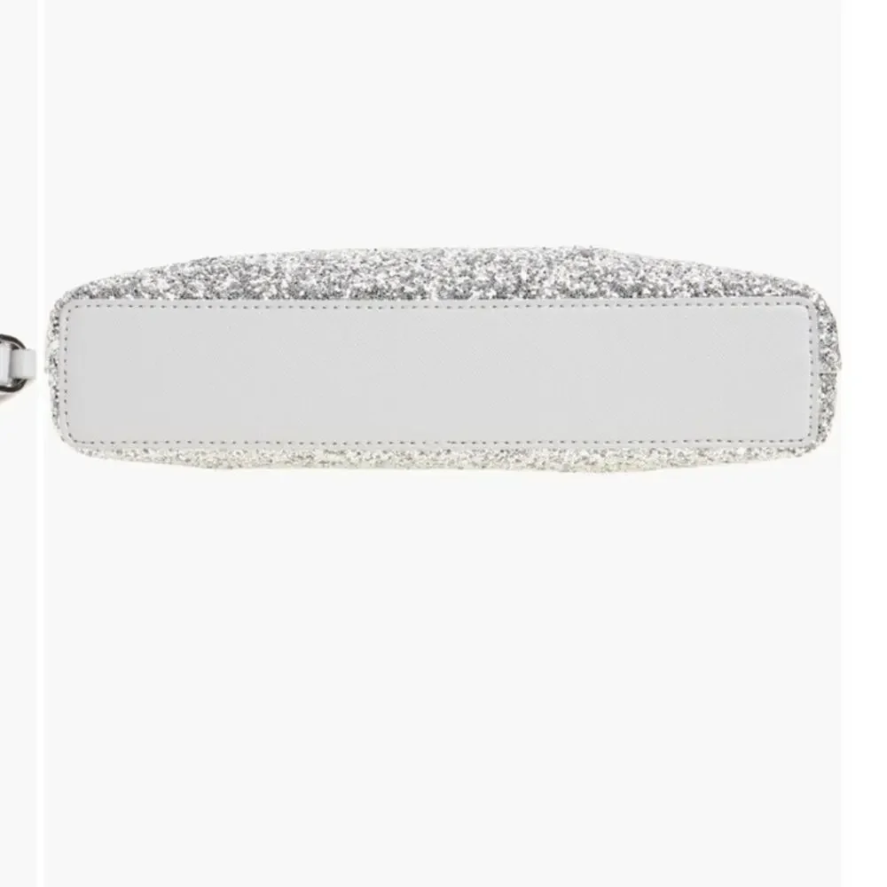Kate Spade New York Flash Silver Crossbody Sparkled Glitter Leather Bag Chic NWT